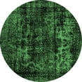thumbnail image 1 of Ahgly Company Indoor Round Persian Emerald Green Bohemian Area Rugs, 8' Round, 1 of 4