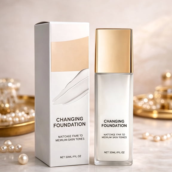 Lightweight Liquid Foundation, Natural Look Face Makeup Foundation, Smooth Finish Base Makeup for Even Skin Tone