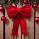 thumbnail image 5 of Lazo extra grande de terciopelo rojo de Navidad de 25" de ancho | Decoración navideña con cinta de franela para el adorno del árbol, corona, regalos, decoración de fiesta | Bandada blanda de alta, 5 of 6