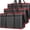 Black-Red Edge, variant on 3-Pack Insulated Food Delivery Bag, XXXL Pizza Cooler Bags, Rideshare Delivery Bag, Warmer/Frozen, Cold/Hot Thermal Styrofoam Carrier for Car/Travel/Shopping/Catering