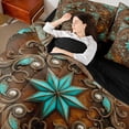 thumbnail image 4 of Castle Fairy Boho Damask Twin Bedding Sets,Western Theme Bedding Comforter Set, 4 of 8