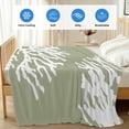 thumbnail image 4 of Coral Sage Green Cooling Blanket,Lightweight Breathable Summer Throw Blanket with Double Sided Cold Effect,Coastal White Ocean Marine Nautical Beach Picnic Blankets Bed Sheet for Hot Sleepers 30"x40", 4 of 8