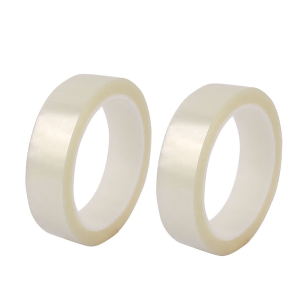 2Pcs 25mm Cinta adhesiva de un solo lado 50M Longitud Clara Retardante de llama