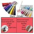 thumbnail image 6 of 100Pcs 13cm Silky Tassels Bookmark Tassels Bulk Soft Craft Mini Tassels with Loops for Jewelry Making DIY Accessories 40 Colors, 6 of 7