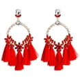 thumbnail image 2 of Minnieouse 2 pendientes de aleación con colgante de borla, adorno en forma de flor, hallazgos de larga duración, fiesta, aniversario, Color brillante, Ropa, zapatos y accesorios Miscelánea Rojo Minnieouse AP017683-02, 2 of 6