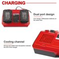 thumbnail image 2 of Cargador de batería WECACHWE Dual Port 18V 6A 100-240V, 2 of 7