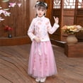 thumbnail image 2 of Coerni Girls Chinese Hanfu Dress, Chinese Traditional Dress, 2pcs Performance Costume for Girls, Chinese New Year Dress, 2 of 3