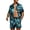 Blue&Green, variant on Mens Flower Shirt Hawaiian Shorts Sets Casual Button Down Short Sleeve Beach Shirt 2025
