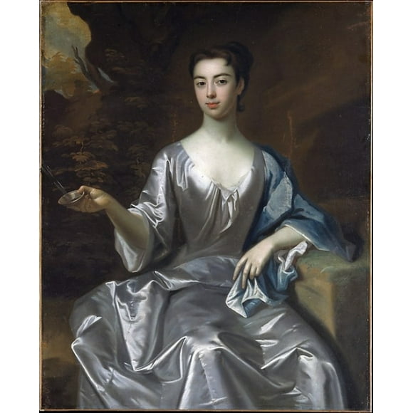 Portrait of a Woman, Called Maria Taylor Byrd Poster Print by School of Sir Godfrey Kneller (German, Lï¿½_beck 1646  ï¿½1723 London) (18 x 24)