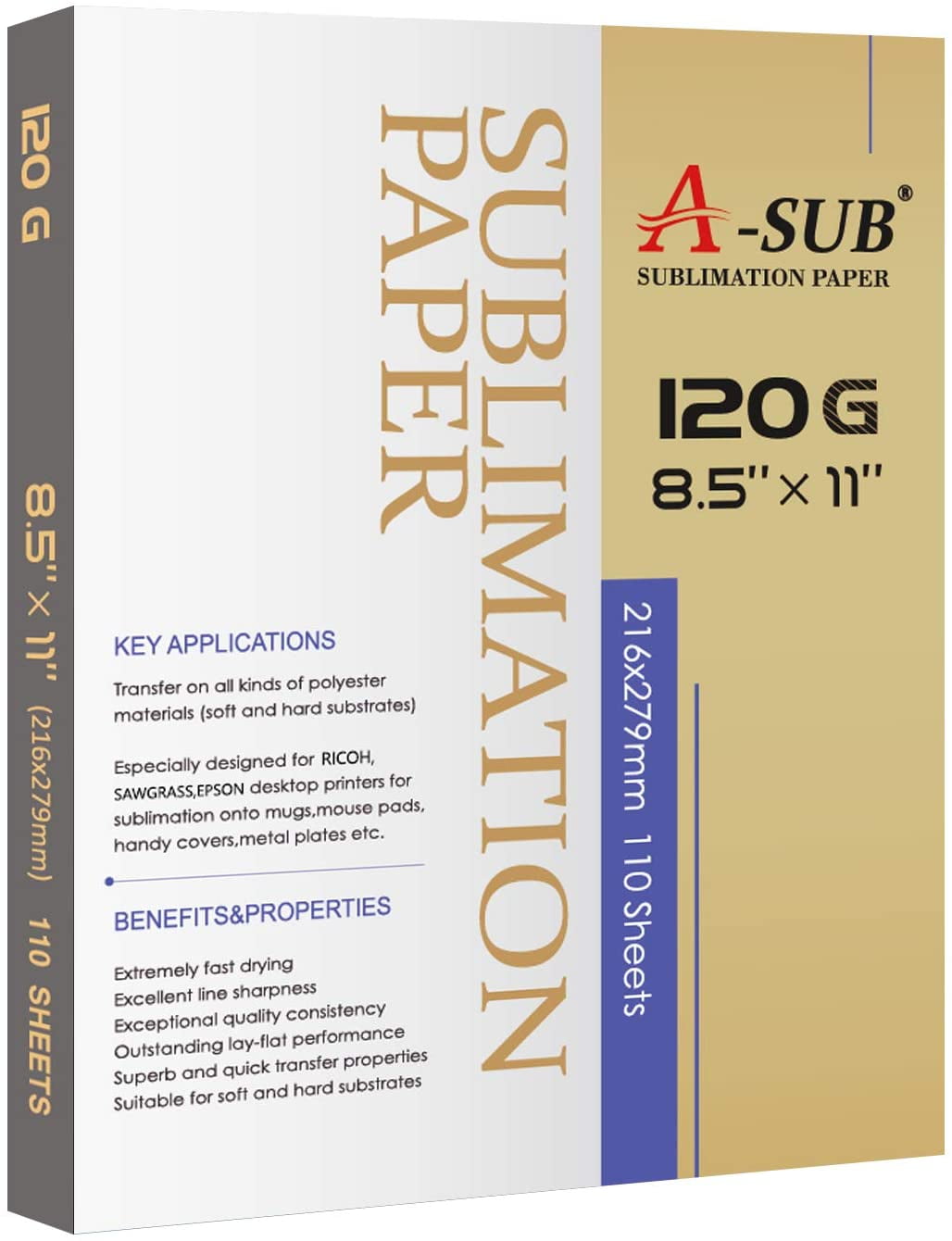 SUBLICOTTON HEAT TRANSFER PAPER  20 PK 8.5"X11" Sublimation paper for Cotton #1 