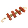 thumbnail image 2 of ZOUSSIQI Rabbit Hanging Chew Toys with 2 Hooks Teeth Grinding Rabbit Chewing Toys with Grass Ball for Rabbits Hamsters Guinea Pigs CW116#1061, 2 of 13