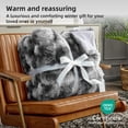 thumbnail image 2 of ROSEKIND ultra-soft 680GSM Faux Fur Ribbed Throw Blanket for Sofa & Bed, Cozy Gift for Adults & Friends, 60x70in, Tie-dye Grey, 2 of 8
