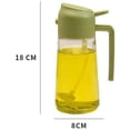 thumbnail image 3 of Glass Oil Spray Bottle Household Kitchen Pouring Kettle Oil Sprayer Bottle 2 In 1 Oil Vinegar Bottle Dispenser 470ml(GREEN), 3 of 5