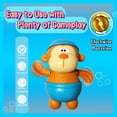 thumbnail image 3 of Baby bath water toy - Monkey Bath Toys for Toddlers and Kids 1-3 2-4 3-5, blue Backstroke Monkey Wind Up, Novelty Wind Up Bath and Floating Pool Toys for Babies 0-6 6-12 Months, 3 of 5