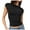 Black, variant on Womens Backless Tops Open Back Shirts Summer Crop Tops Short Sleeve Cute Clothes Tops Solid Color T shirt