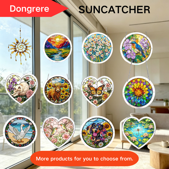 Dongrere Acrylic Sun Suncatcher Bohemian Sun Hanging Ornament for Home Window Garden Decoration