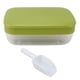 thumbnail image 1 of Molde para hacer cubitos de hielo flexible y reutilizable, bandeja redonda de fácil liberación para cubitos de hielo con tapa, contenedor de varias capas, color verde, 1 of 10