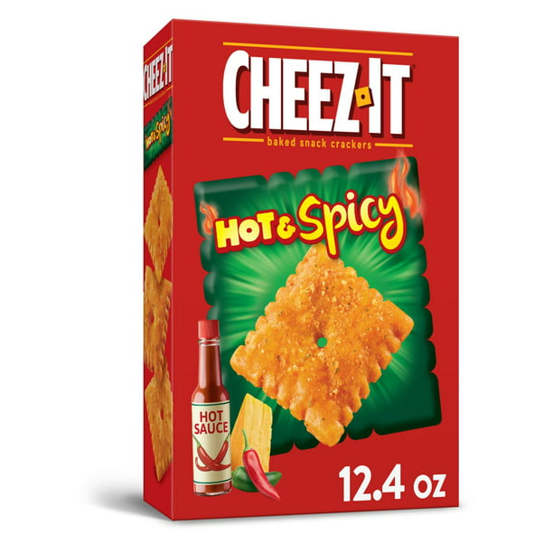 Cheez It Baked Snack Cheese Crackers Hot Spicy 12 4 Oz