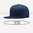 thumbnail image 2 of Unisex Hip Hop Flat Brim Baseball Cap, Adjustable Snapback Style Hat for Men and Women, Daily Outdoor Sport Cap Black, 2 of 2