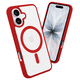 thumbnail image 5 of Funda Transparente con Color ROJO Compatible con MagSafe para iPhone 17, Protección Antigolpes Ultrafina, TPU + Silicona Resistente, 5 of 6