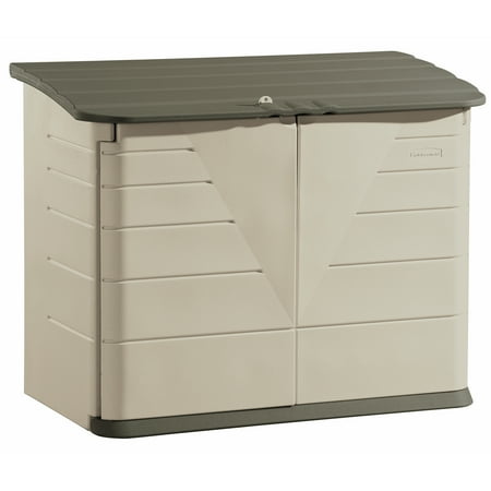 Horizontal Shed - Rubbermaid FG374701OLVSS 4.25' W X 2' D X 3.5' H Large Horizontal Shed