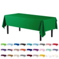 thumbnail image 1 of Exquisite Emerald Green Plastic Tablecloth Cover - 54" x 108" - Heavy Duty - Disposable - Single Count, 1 of 6