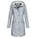 thumbnail image 1 of Chaqueta de Lluvia de Color Sólido Para Mujer Abrigo Largo Impermeable A Prueba de Viento Con Capucha Para Exteriores Odeerbi ODB-6, 1 of 4