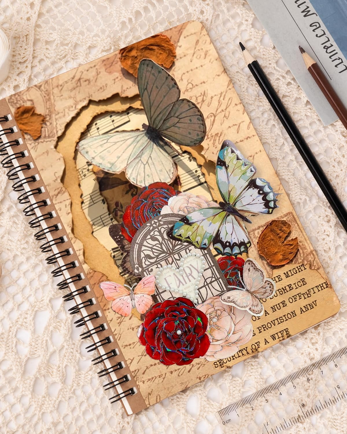 Spiral Notebooks A5 Lined 5Pcs College Ruled Journals Bulk Thick Paper for Work, Study, Notes Taking, Gifts 120 Pages/60 Sheets Kraft Brown