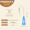 thumbnail image 2 of Uxcell 22Ga Angled Dispensing Needles, 25Pcs 1Inch 45° Curved Industrial Blunt Tip Dispensing Needle Tips with Luer Lock Needle for Refilling Liquid Inks Adhesive Glue Oil, Blue, 2 of 6
