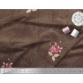 thumbnail image 2 of Soimoi Poly Georgette Fabric Texture,Leaves & Rose Flower Printed Fabric 1 Yard 52 Inch Wide, 2 of 3