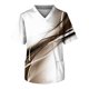 thumbnail image 1 of Men's Short Sleeve V Neck Leopard Print Chest Pocket Carer Top 5XL, 1 of 3