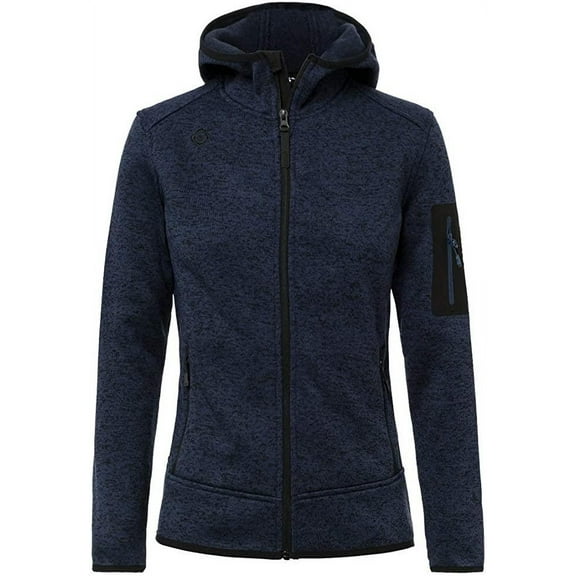 Izas Lucania Women's Knit Fleece Hooded Jacket (Small, Bluemoon)