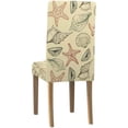 thumbnail image 4 of RYLABLUE Sea Shell and Starfish Stretch Chair Cover Protector Seat Slipcover for Dining Room Hotel Wedding Party Set of 6, 4 of 5