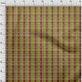 thumbnail image 3 of oneOone Viscose Chiffon Lime Green Fabric Madras Check Quilting Supplies Print Sewing Fabric By The Yard 42 Inch Wide, 3 of 4
