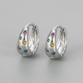 thumbnail image 1 of Pendientes de plata de ley 925 para mujer, aretes de piedra de circ贸n con estrella brillante a la moda, joyer铆a para prevenir alergias, accesorios de fiesta, regalo, 1 of 2