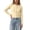Yellow, variant on TOUMENY Women's Cropped Cardigan Button Down Round Neck Long Sleeve Knit Sweater Casual Slim Fit Lightweight Fall Winter Cozy Cardigans Beige XXL