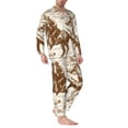 thumbnail image 2 of Vsdgher Western Desert Cowboys1 Mens Pajama Set, Soft Warm Long Sleeve Sleepwear, Cozy Button-Down Pjs for Men-Small, 2 of 7
