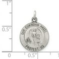 thumbnail image 2 of Beautiful Sterling Silver Antiqued Guardian Angel Medal, 2 of 2