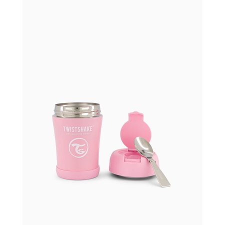 Twistshake Insulated Food Container 11oz Pastel Pink