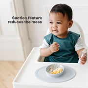 ezpz First Foods Set (Sage) - 100% Silicone Suction Bowl, 2oz Cup, Tiny Spoons - Designed by a Pediatric Feeding Specialist - 6 Months+