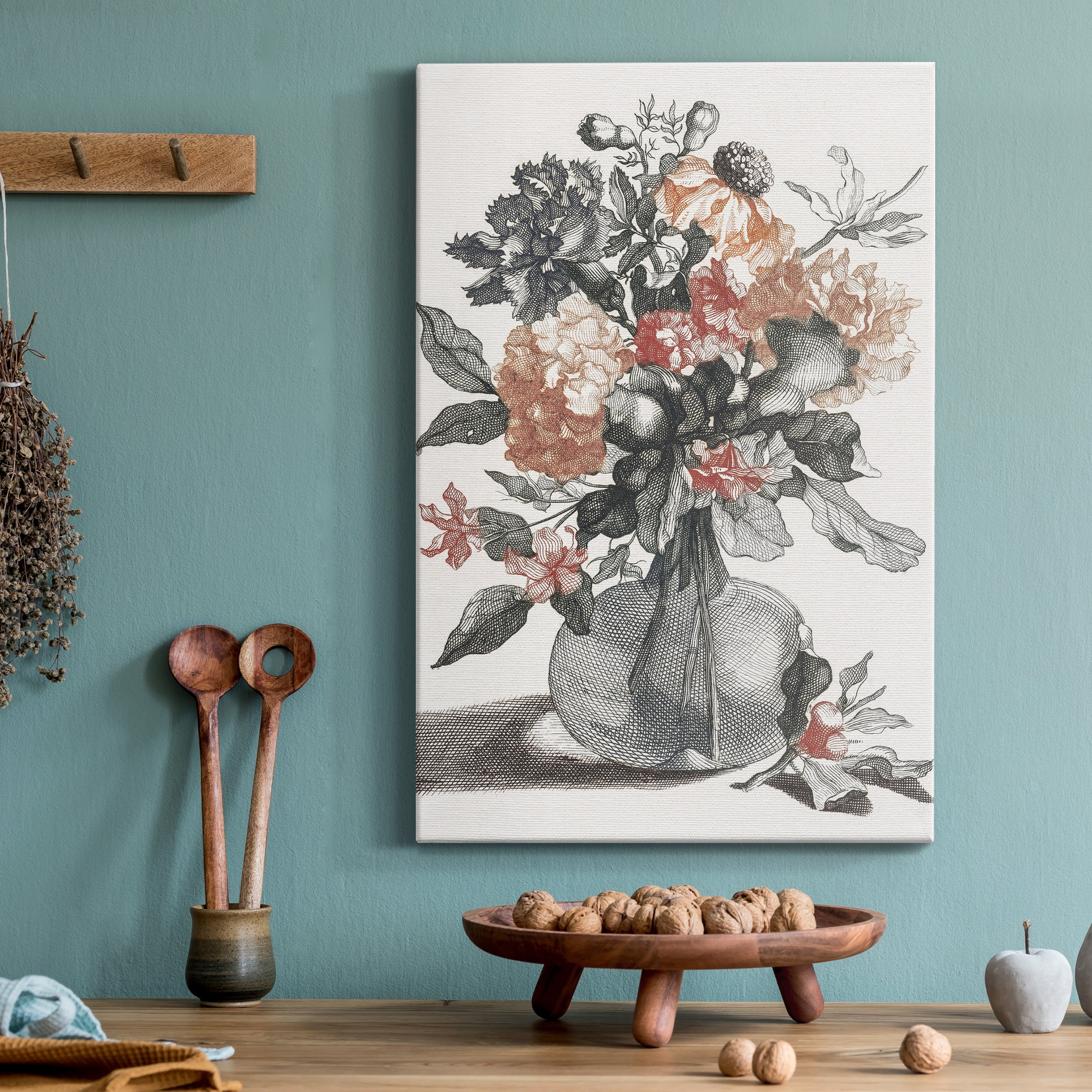 Flowers in a Vase II Premium Gallery Wrapped Canvas - Ready to Hang - 12 x 18
