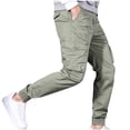 thumbnail image 2 of Puntoco Pantalones ajustados de longitud completa con bolsillos laterales y pies pequeños para hombre, 2 of 6