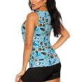 thumbnail image 3 of Fotbe Animal Pirate Blusas Sin Mangas para Mujer – Estilo Casual, Corte Suelto, Slim-Fit, Cuello Redondo Deportivo, Tops de Verano para Gimnasio y Yoga-Small, 3 of 7