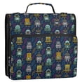 thumbnail image 5 of FORMRS Zipper Binder with Shoulder Strap 2-inch Ring 500 Sheet Capacity File Bag, Navy Blue Cartoon Robot Pattern, 5 of 5