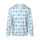 thumbnail image 1 of Fotbe Blue and White Squares Chaqueta con Protección Solar UPF 50+ para Hombre y Mujer, Camisa con Capucha y Bolsillos-Large, 1 of 7