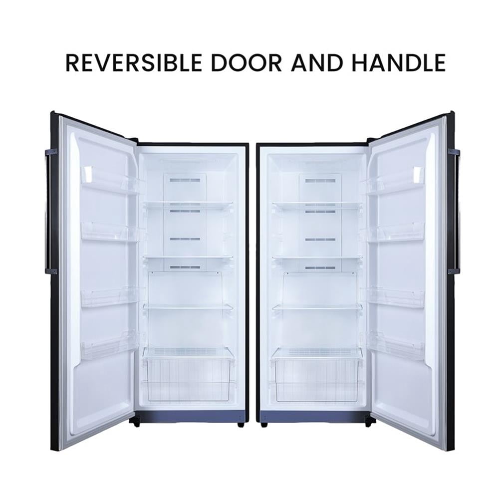 Pemberly Row 14 Cu.ft Convertible Upright Freezer/Refrigerator - Black