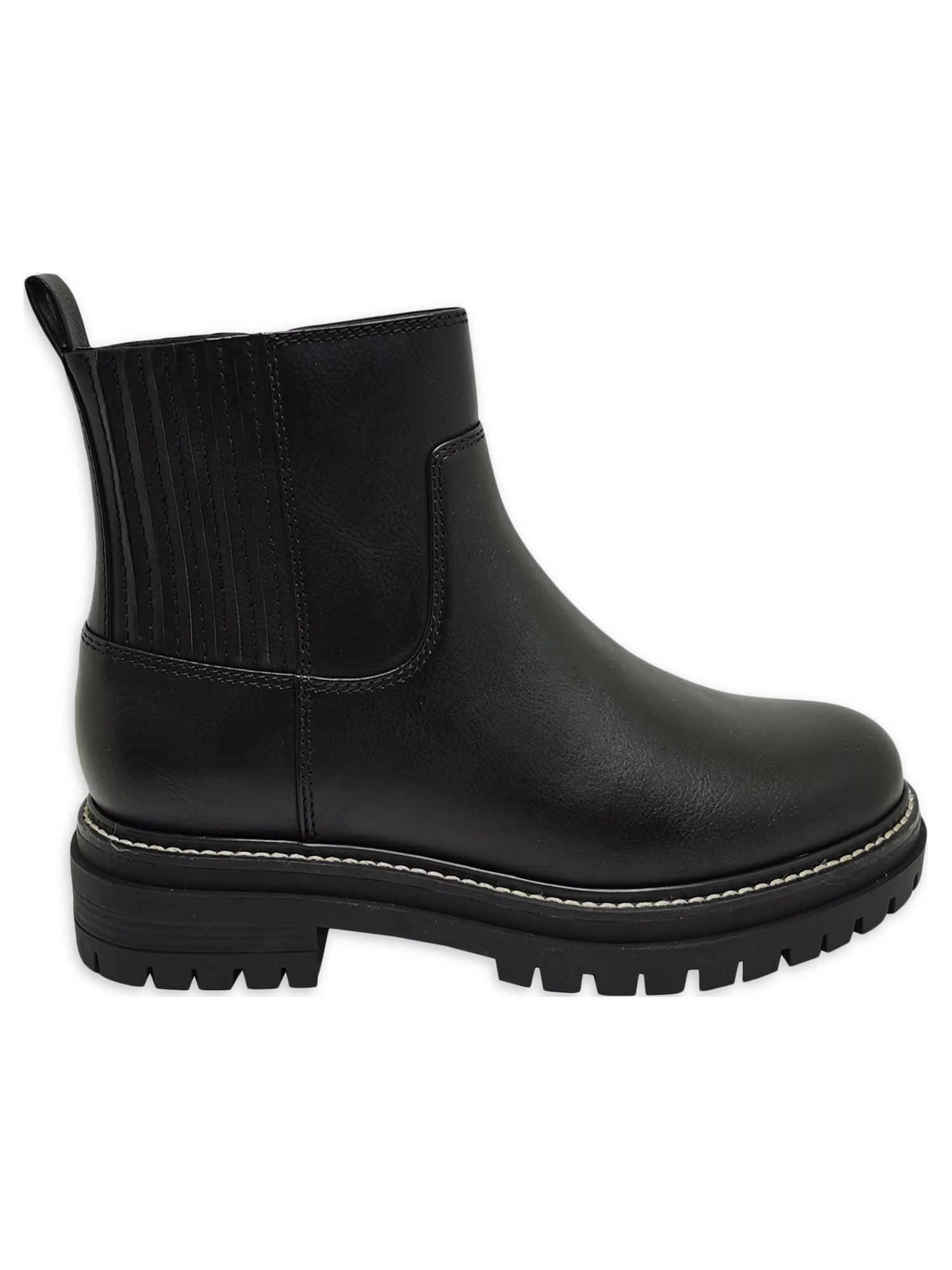 Time and Tru Women's Lug Chelsea Boots, Wide Width Available