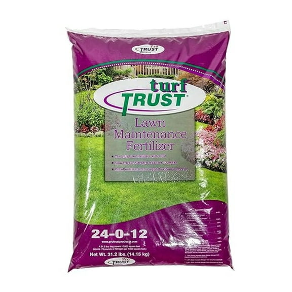 Lawn Fertilizer 24-0-12 - 31.2lb Bag - Slow Release Nitrogen for Up to 13 Weeks - Covers 10,000 sq ft - Professional Lawn Care