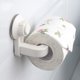 thumbnail image 4 of Portarrollos de papel higiénico con ventosa para pared, organizador de rollos de papel para cocina y baño (blanco), 4 of 7