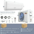 thumbnail image 4 of Costway 12000 BTU Mini Split Air Conditioner & Heater Ductless 17 SEER2 750 Sq. Ft, 4 of 10